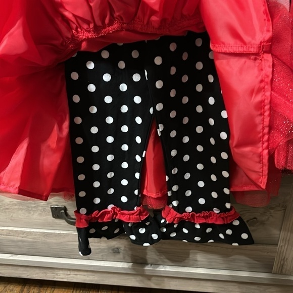 NWT Counting Daisies 2T Reindeer Long Sleeve &  Polka Dot Leggings With Ruff… - Picture 6 of 11